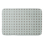 Retro Geometric Diamond Pattern Badematte (Vorderseite)