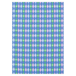 Retro Geometric Diamonds Blue & Green Tischdecke