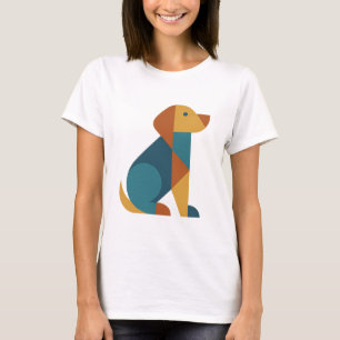 Retro Geometric Dog - Art des Haustieres aus dem M T-Shirt