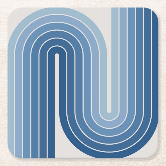 Retro Geometric Double Arch Design Poster Rechteckiger Pappuntersetzer (Vorderseite)