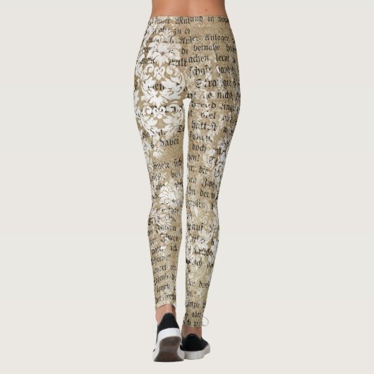Retro Geometric Ephemera Patterns Women's Leggings (Rückseite)
