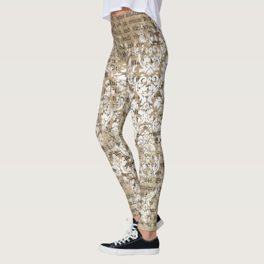 Retro Geometric Ephemera Patterns Women's Leggings (Links)