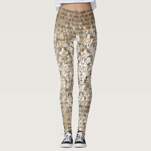 Retro Geometric Ephemera Patterns Women's Leggings (Vorderseite)