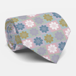 Retro Geometric Floral Pattern Neck Tie Krawatte