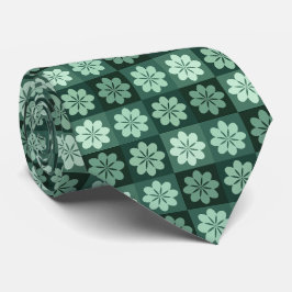 Retro Geometric Floral Pattern Neck Tie Krawatte