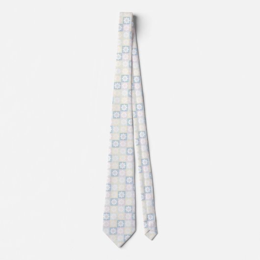 Retro Geometric Floral Pattern Neck Tie Krawatte (Vorderseite)