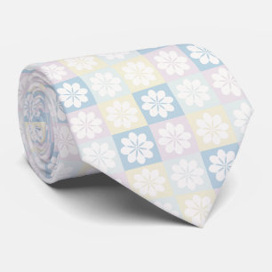 Retro Geometric Floral Pattern Neck Tie Krawatte