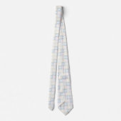 Retro Geometric Floral Pattern Neck Tie Krawatte (Rückseite)