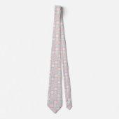 Retro Geometric Floral Pattern Neck Tie Krawatte (Vorderseite)