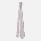 Retro Geometric Floral Pattern Neck Tie Krawatte (Rückseite)