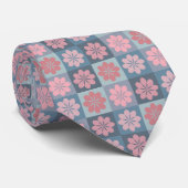 Retro Geometric Floral Pattern Neck Tie Krawatte (Gerollt)