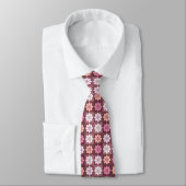 Retro Geometric Floral Pattern Neck Tie Krawatte (Gebunden)