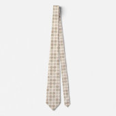 Retro Geometric Floral Pattern Neck Tie Krawatte (Vorderseite)
