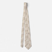 Retro Geometric Floral Pattern Neck Tie Krawatte (Rückseite)