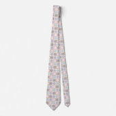 Retro Geometric Floral Pattern Neck Tie Krawatte (Vorderseite)