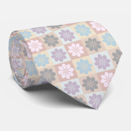 Retro Geometric Floral Pattern Neck Tie Krawatte