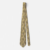 Retro Geometric Floral Pattern Neck Tie Krawatte (Vorderseite)