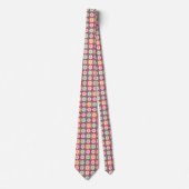Retro Geometric Floral Pattern Neck Tie Krawatte (Vorderseite)