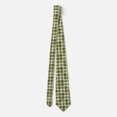 Retro Geometric Floral Pattern Neck Tie Krawatte (Rückseite)