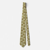 Retro Geometric Floral Pattern Neck Tie Krawatte (Vorderseite)