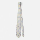 Retro Geometric Floral Pattern Neck Tie Krawatte (Vorderseite)