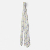 Retro Geometric Floral Pattern Neck Tie Krawatte (Rückseite)