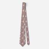 Retro Geometric Floral Pattern Neck Tie Krawatte (Vorderseite)