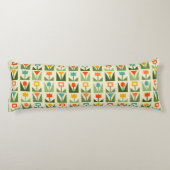 Retro Geometric Floral Throw Kissen (Rückseite)