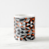 Retro Geometric Funky Orange Gray Black Pattern Kaffeetasse (Mittel)