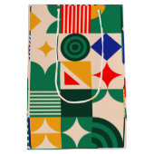 Retro Geometric Gift Bag Mittlere Geschenktüte (Rückseite)