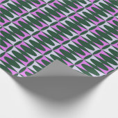 Retro Geometric Green Lila einzigartig Bright Fest Geschenkpapier (Ecke)
