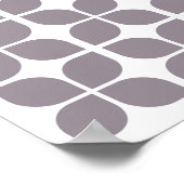 Retro Geometric Leaf Muster Taupe Poster (Ecke)