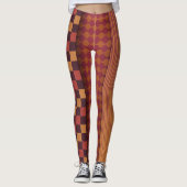 Retro Geometric Midcentury Pattern Leggings (Vorderseite)
