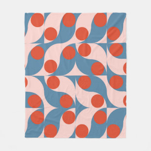 Retro Geometric: Modernes Vintages Mosaik. Fleecedecke