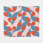 Retro Geometric: Modernes Vintages Mosaik. Fleecedecke (Vorderseite (Horizontal))