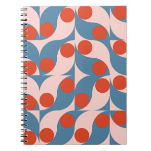 Retro Geometric: Modernes Vintages Mosaik. Notizblock