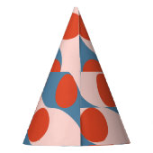 Retro Geometric: Modernes Vintages Mosaik. Partyhütchen (Rückseite)