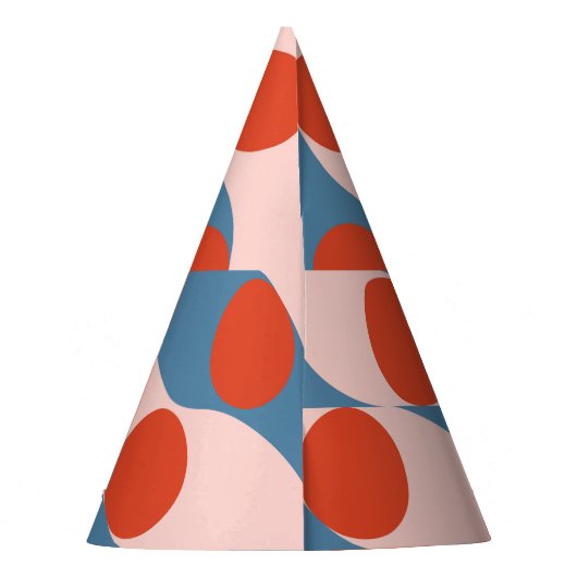 Retro Geometric: Modernes Vintages Mosaik. Partyhütchen (Rückseite)