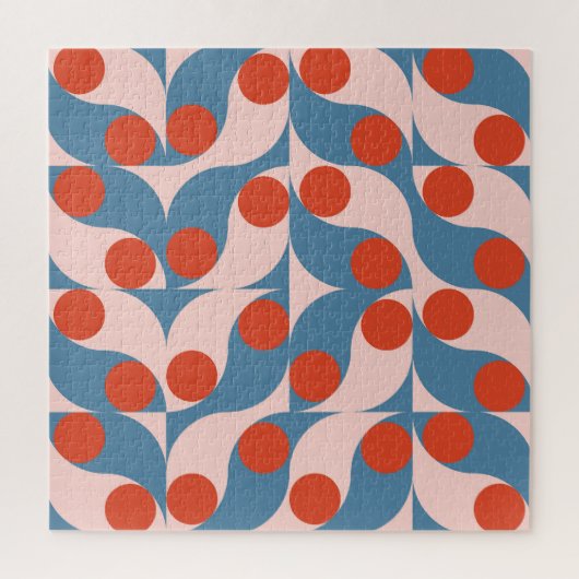 Retro Geometric: Modernes Vintages Mosaik. Puzzle (Vertikal)