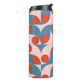 Retro Geometric: Modernes Vintages Mosaik. Thermosbecher (Nach links gedreht)