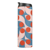 Retro Geometric: Modernes Vintages Mosaik. Thermosbecher (Nach rechts gedreht)