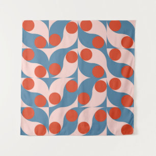 Retro Geometric: Modernes Vintages Mosaik. Wandteppich