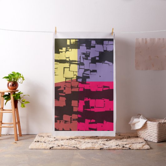 Retro Geometric Mosaic Abstrakt Art #4 Stoff (Beispiel)