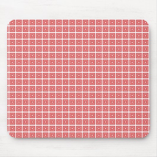 Retro Geometric Mousepad, hell rot Mousepad (Vorne)