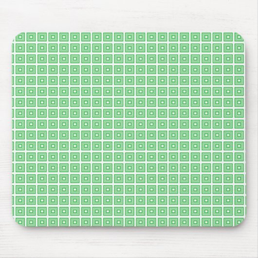 Retro Geometric Mousepad, Kelly Green Mousepad (Vorne)