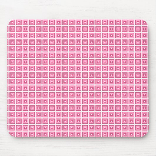 Retro Geometric Mousepad, rosa Mousepad (Vorne)