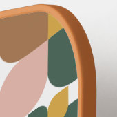 Retro Geometric Muster Brown Pickleball Schläger (Linke Seite)