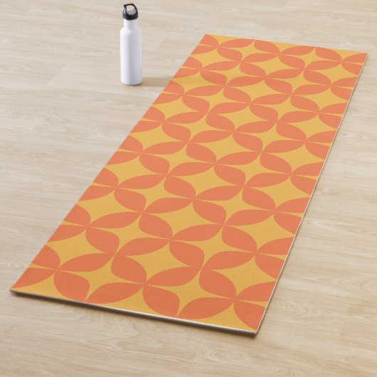 Retro Geometric Muster Vibrann Gelb Orange Yogamatte (Beispiel)