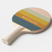 Retro Geometric Pastel Color Block Personalized Tischtennis Schläger (Vorderseite)