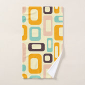 Retro geometric pattern in light beige background badhandtuch set (Handtuch)